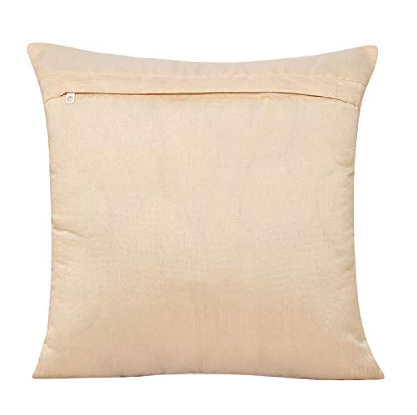 3D Printed Jute Cushion Covers Set of 5 12 x 12, 16 x 16 inch (Multi)