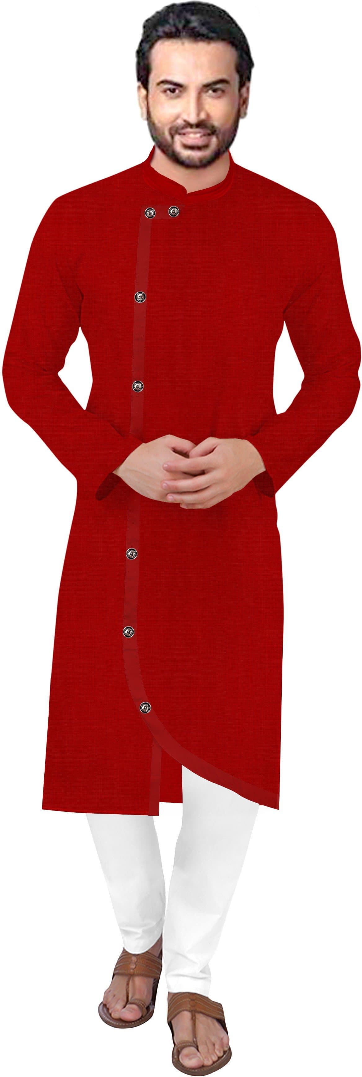 Round Neck Below Knee Solid Straight Kurta