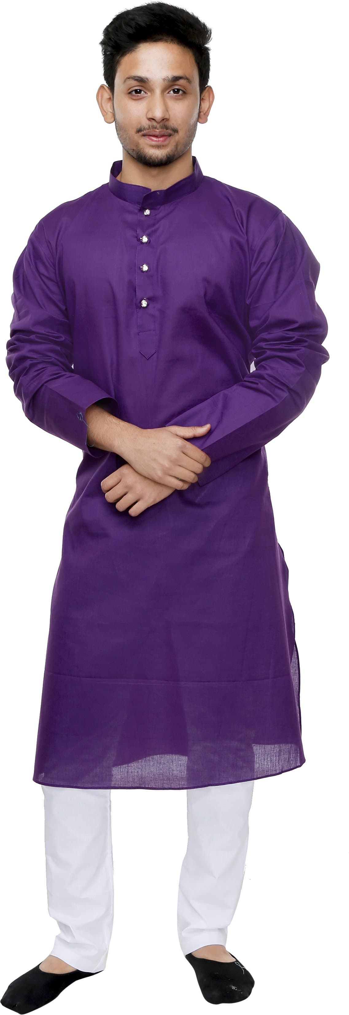 Cotton Blend Kurta and Pyjama Set