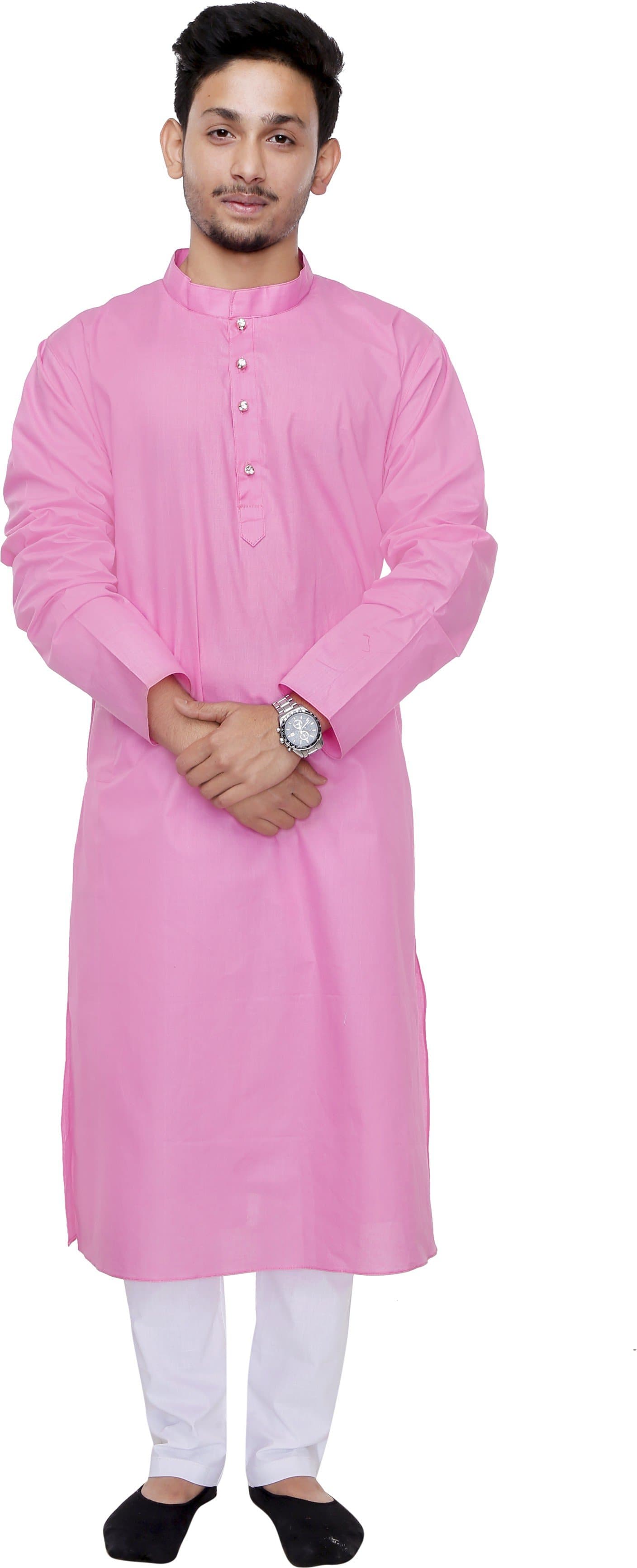 Cotton Blend Kurta and Pyjama Set