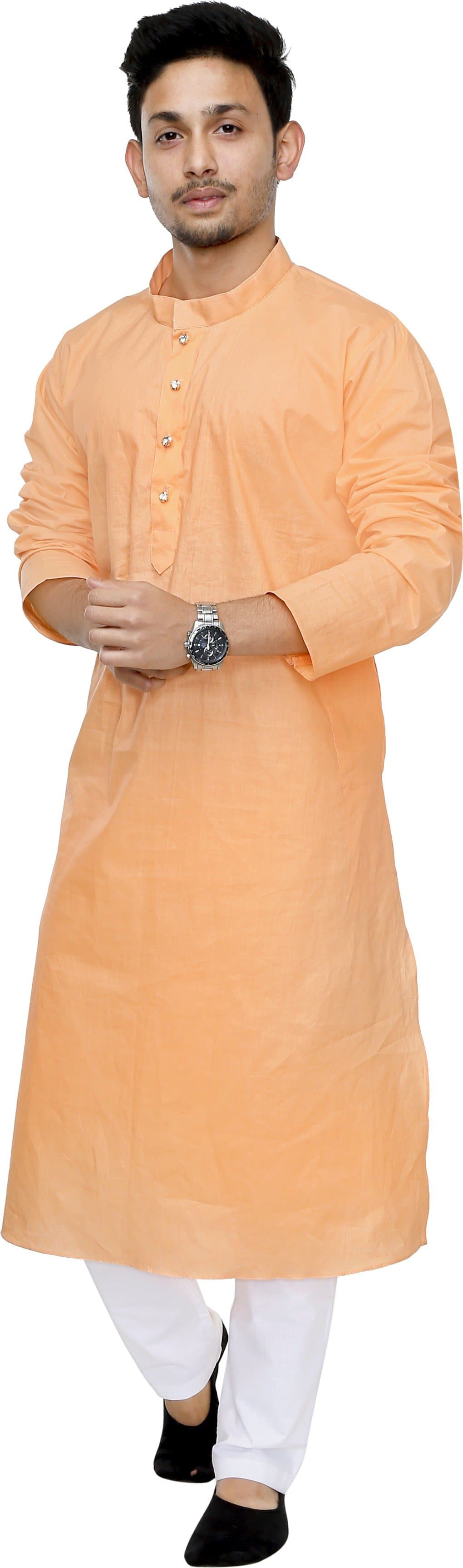 Cotton Blend Kurta and Pyjama Set