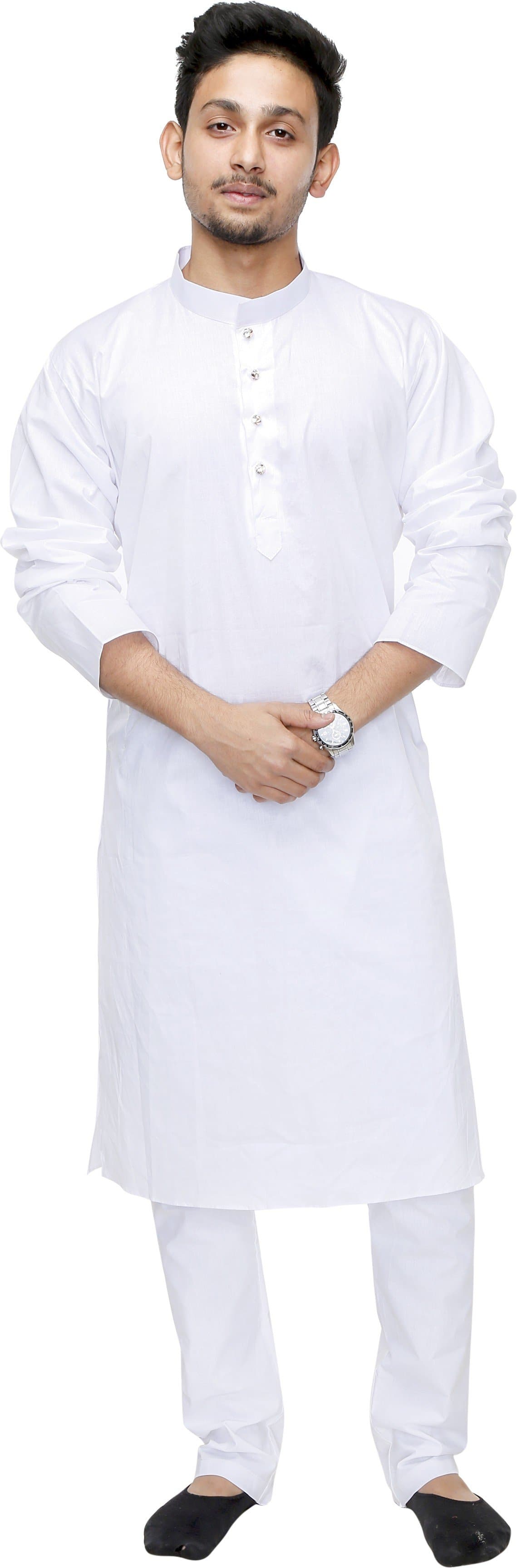 Cotton Blend Kurta and Pyjama Set