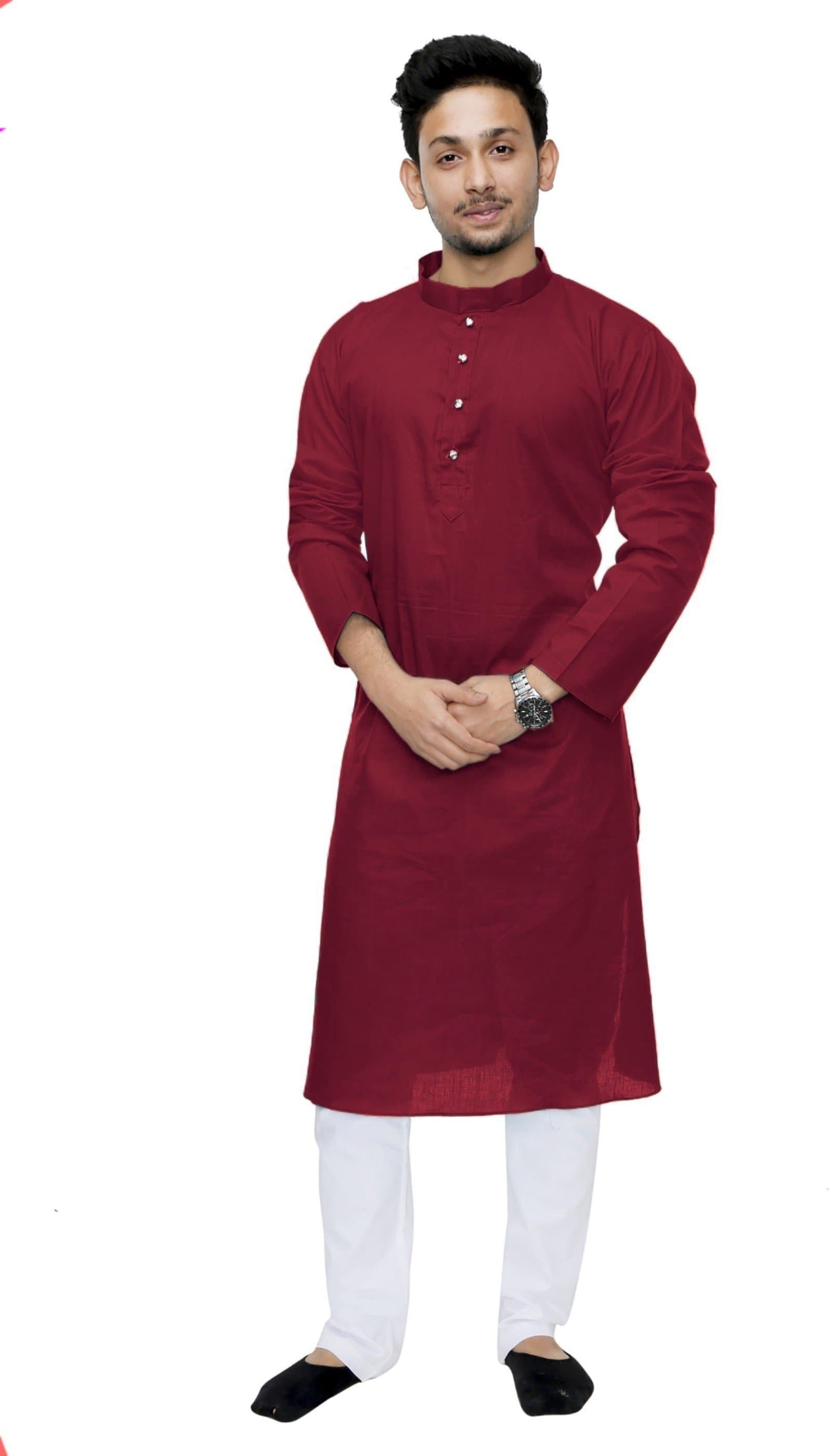 Cotton Blend Kurta and Pyjama Set