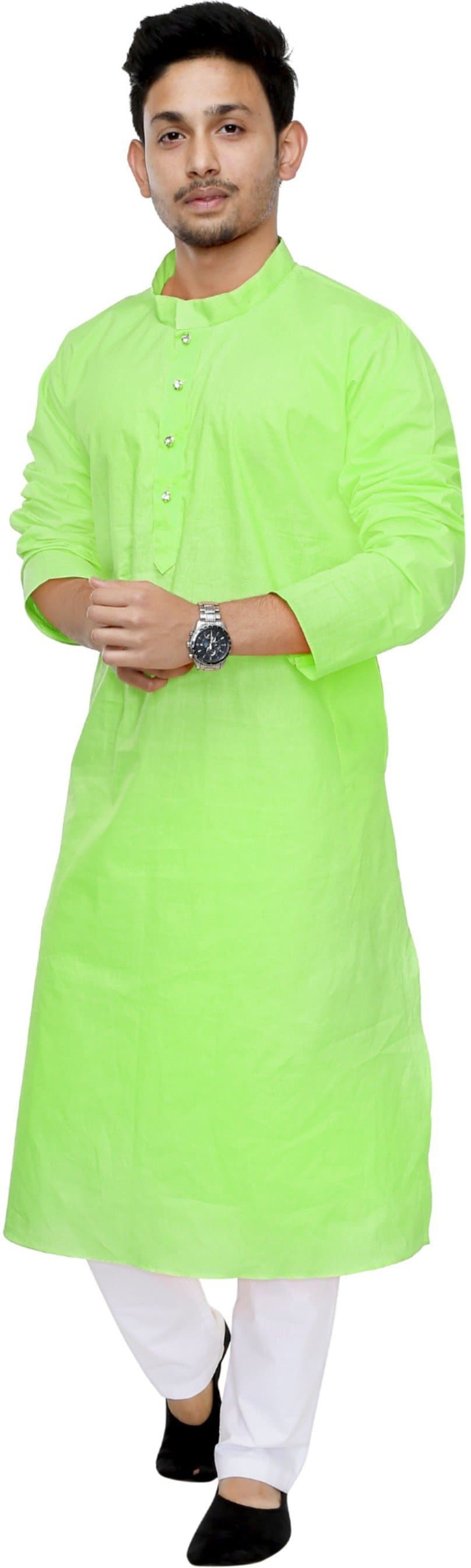 Cotton Blend Kurta and Pyjama Set