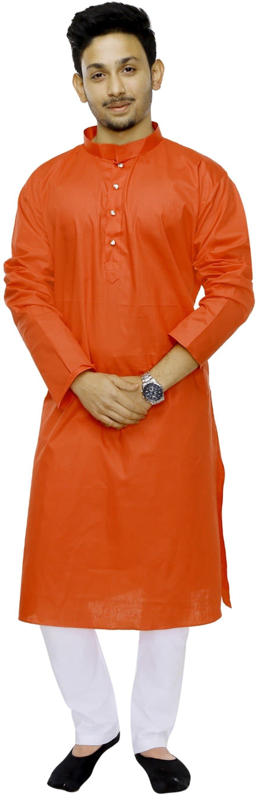Cotton Blend Kurta and Pyjama Set