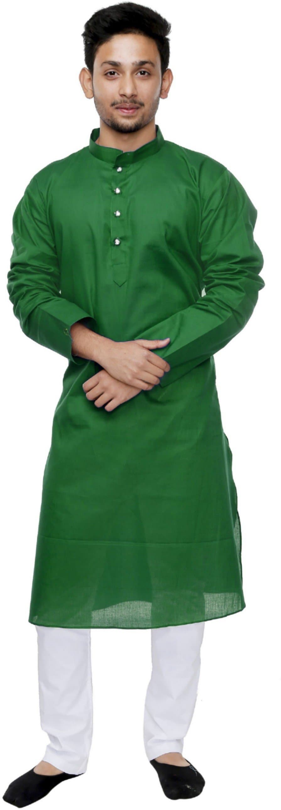 Cotton Blend Kurta and Pyjama Set