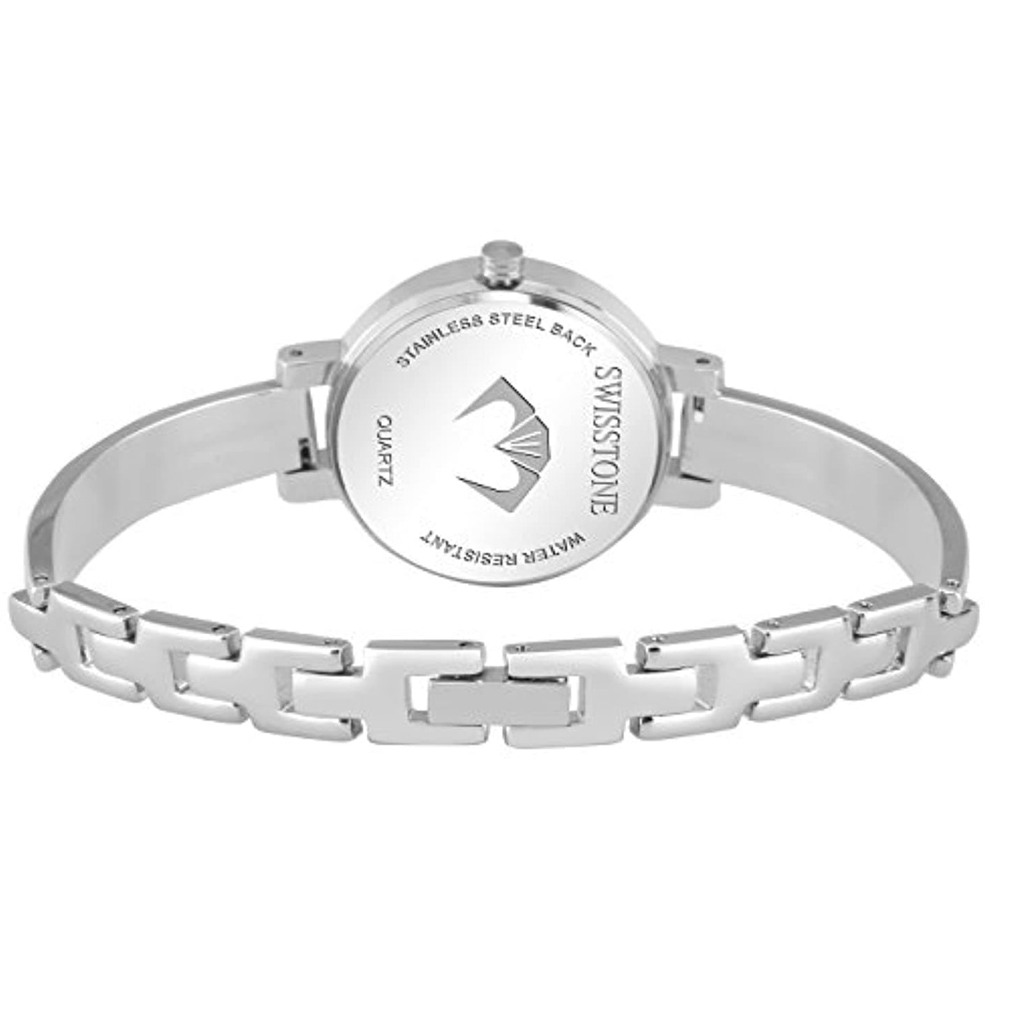 Silver Plated Bracelet Wrist Watch for Women