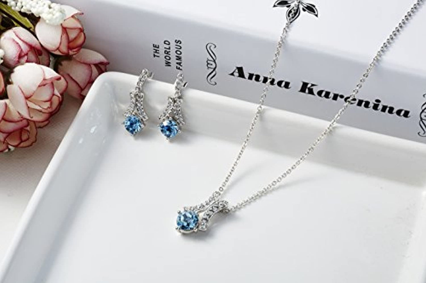 Authentic Crystals from Swarovski Designer Pendant Set Jewellery