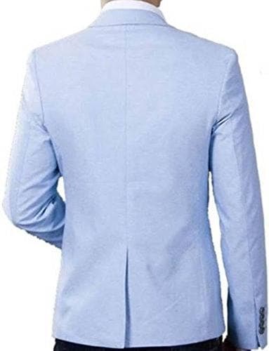 Sky Blue One Button Slim Fit Blazer