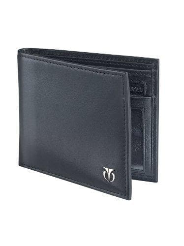 Black Leather Wallet Purse