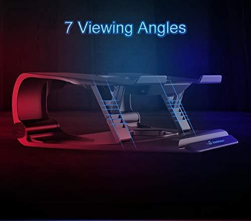 LED Cooling Fan Pad Stand for 12 to 15.6 Inch Notebooks with Adjustable Height