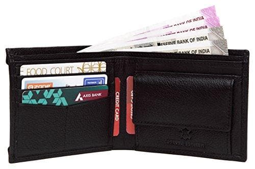 Black Genuine Leather Wallet Purse