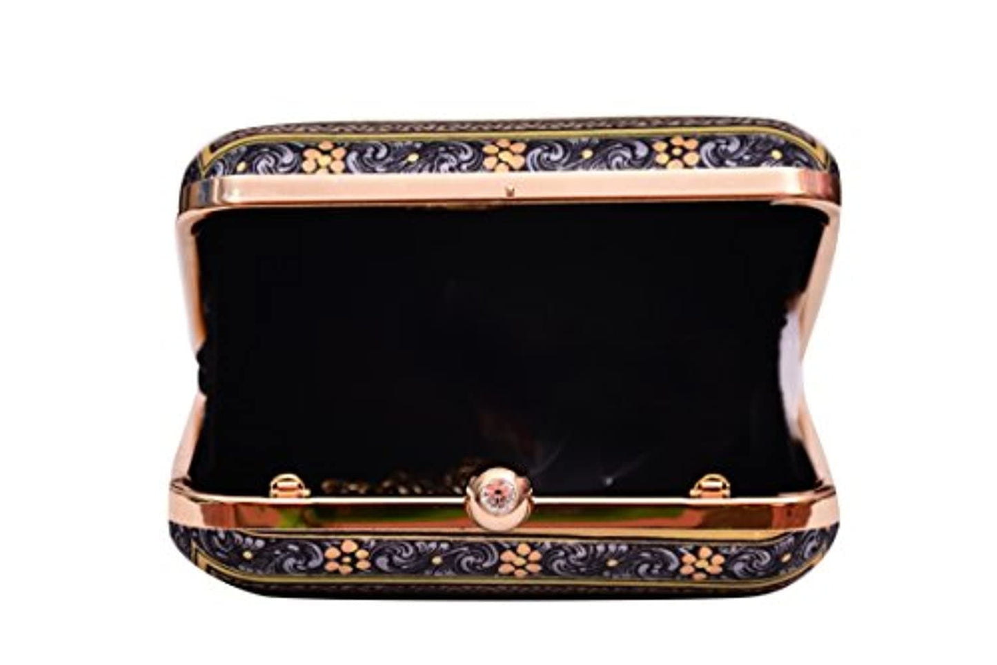 Women party wear Hand Box clutch purse with Detachable Sling