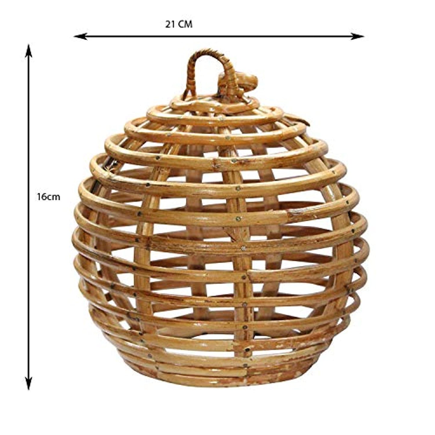 Eco-Friendly Round Handmade Cane Lamp Shade Handcrafted Decor