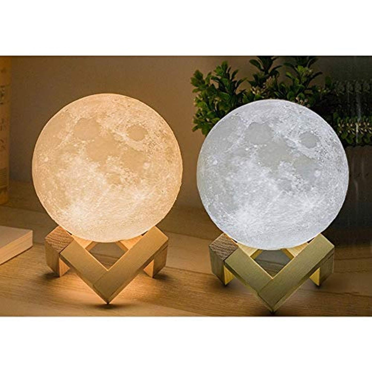 3D Lamp with Touch Control Adjust Brightness Moon Light with Stand