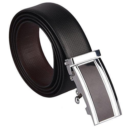 Reversible Leather Belt with Auto Lock Buckle