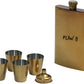 Stainless Steel Hip Flask with 4 Shot Glasses and Funnel