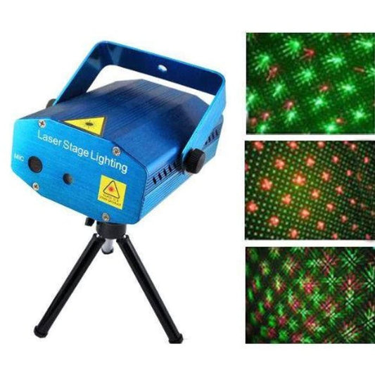 Mini Laser Projector Stage Lighting Sound Activated Laser Light for Home Party.