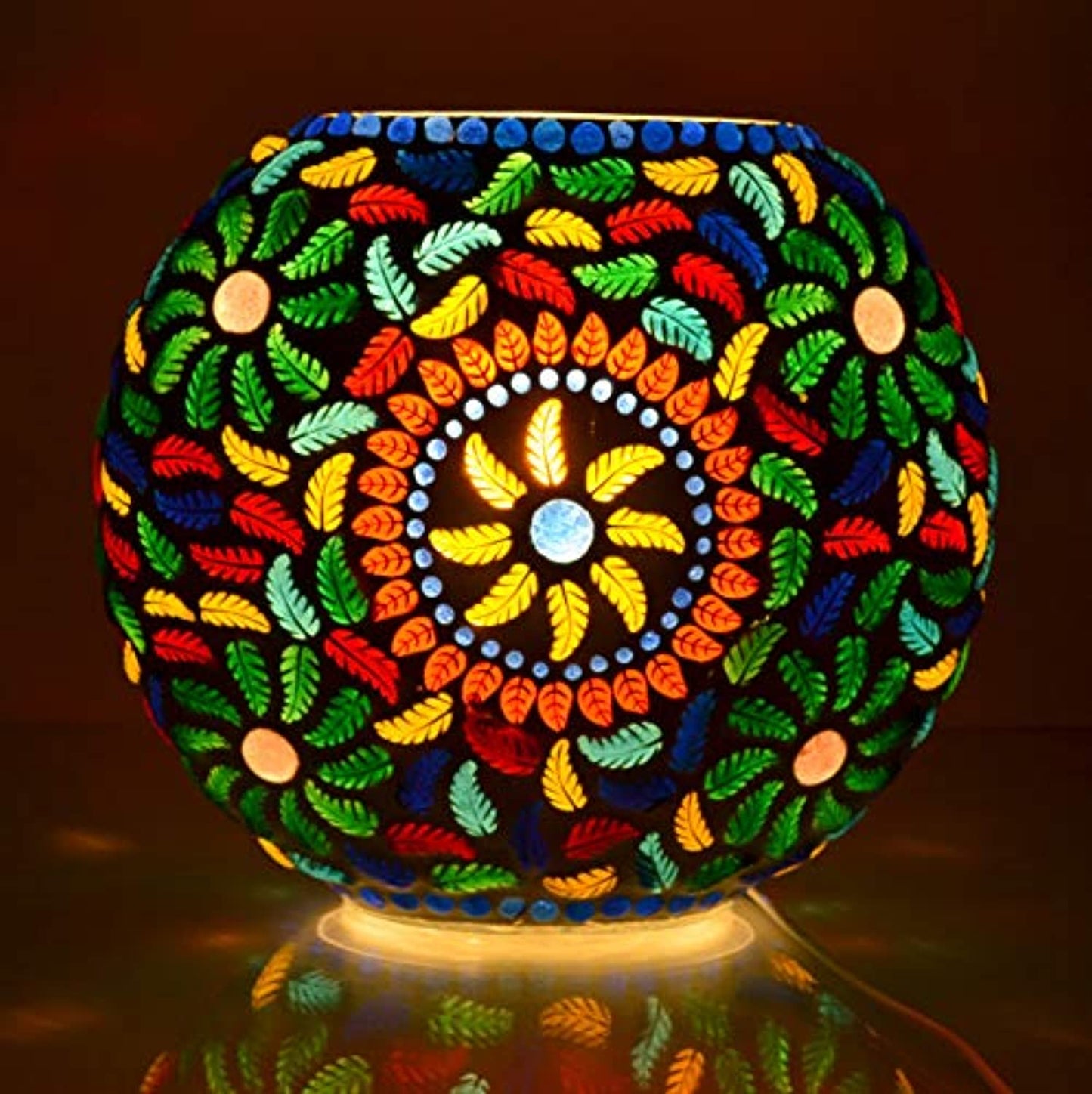 Handicraft Glass Table Lamp Purse Shape Mosaic