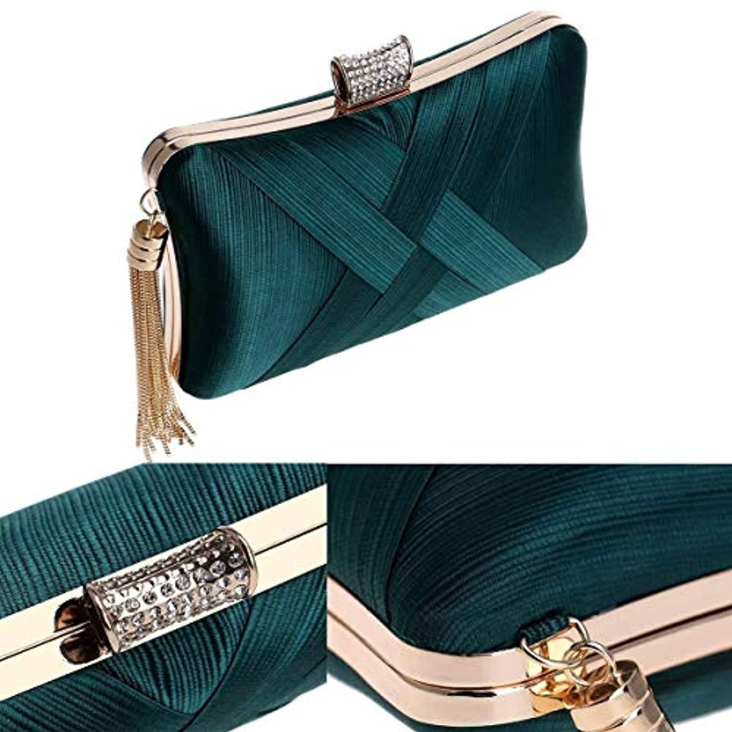 Women's Elegant Tassel Velvet Evening Party Clutch Bags