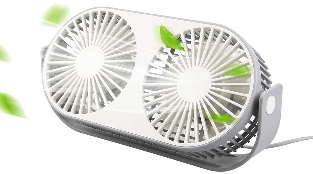 Mini USB Desk Fan with Double Fan Blade