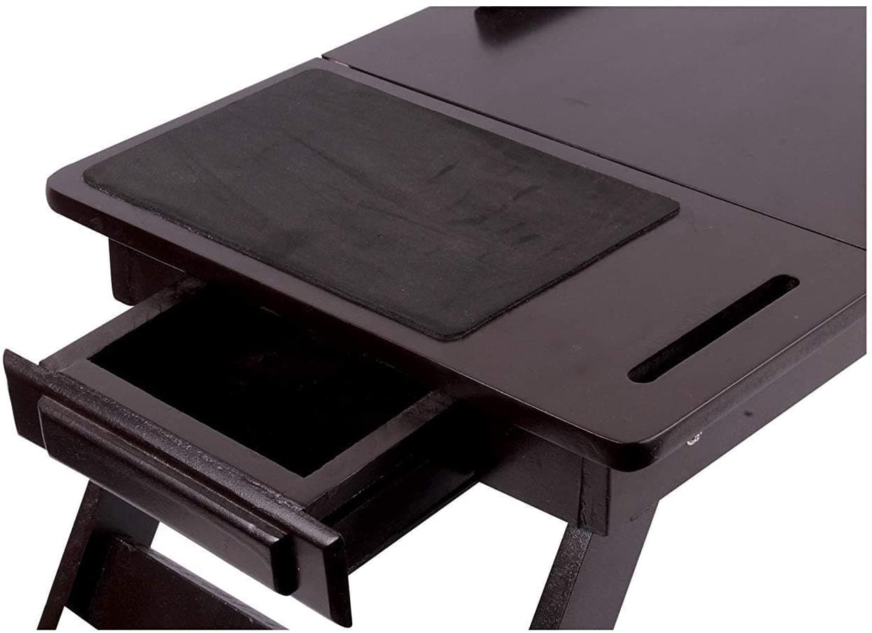 Brown Designer Folded Study Wooden Portable Laptop Table