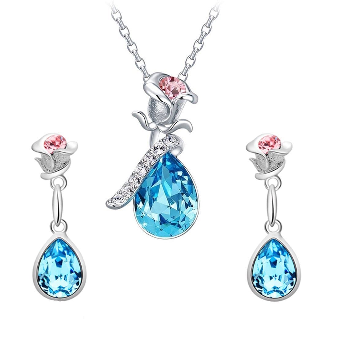 Authentic Crystals from Swarovski Designer Pendant Set Jewellery