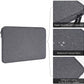 Laptop Chromebook Sleeve case Cover with Charger Pouch -Denim Grey 15.6 inches