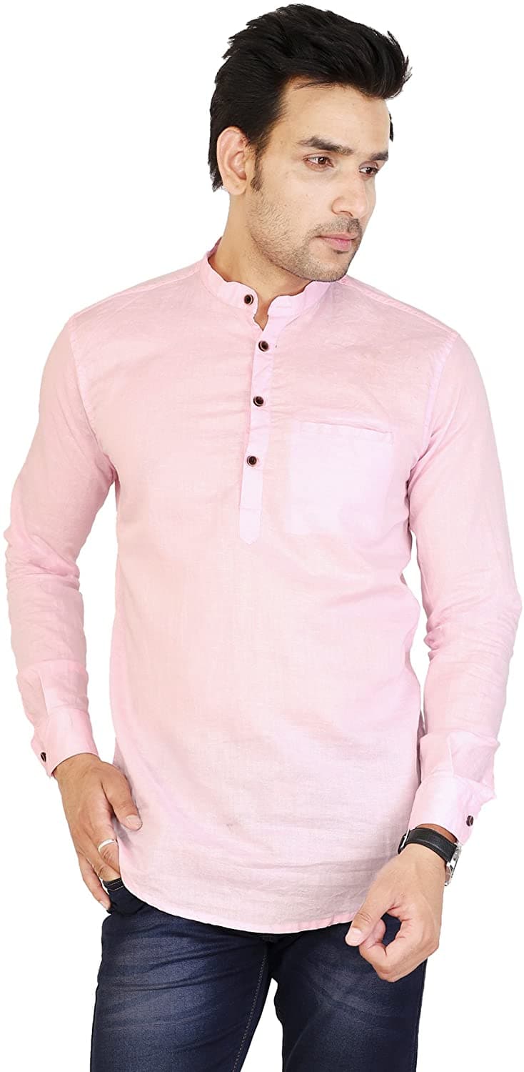 Full Sleeve Cotton Regular Fit Short Kurta