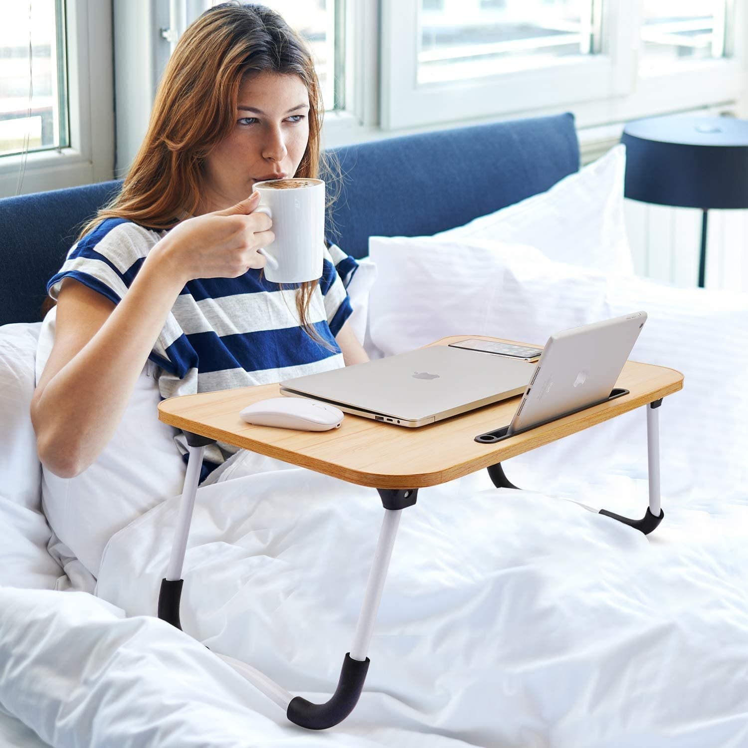 Multi-Purpose Laptop Desk with Foldable Non-Slip Legs