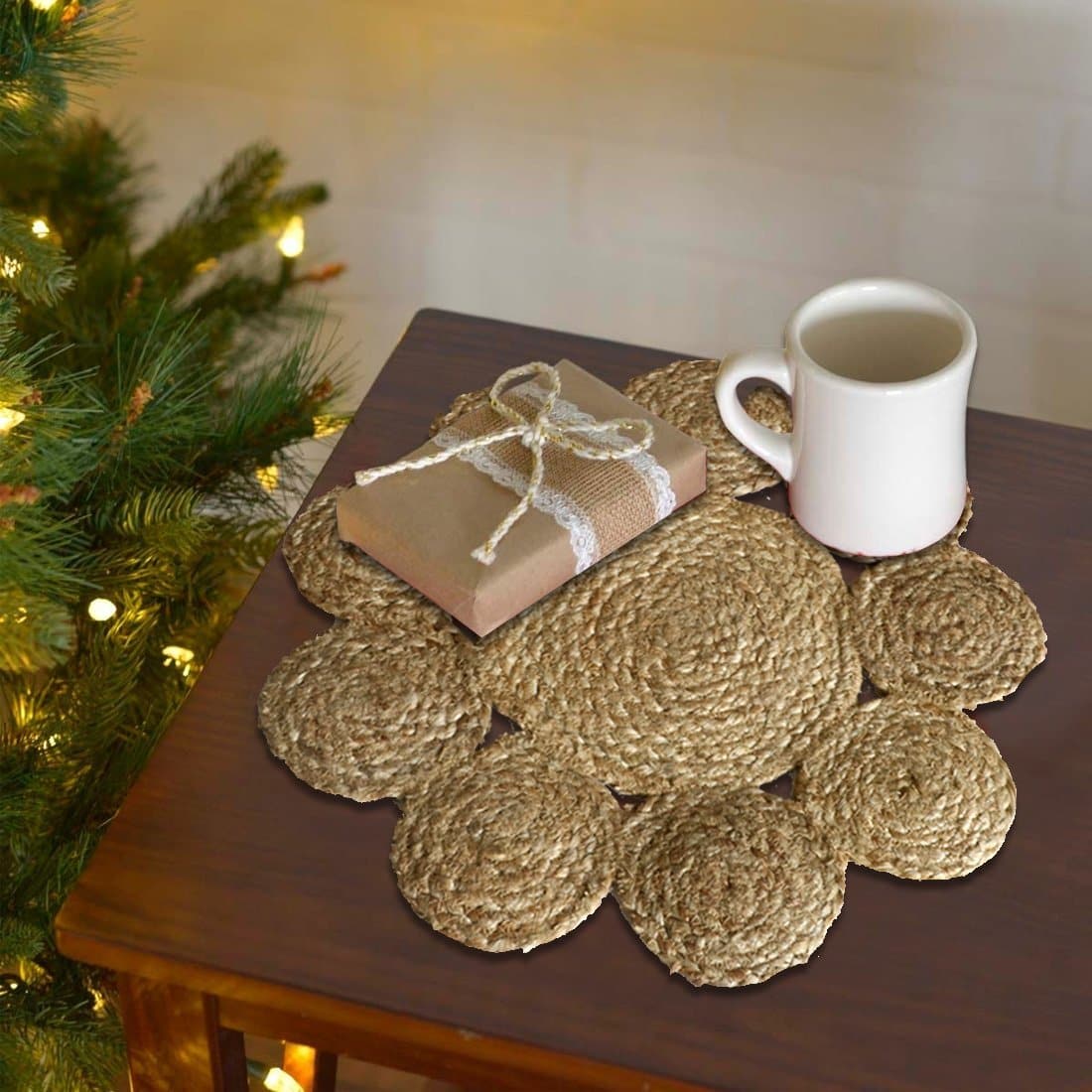 Set of 2 Braided Jute Place Mats