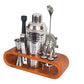 Bar Set for Drink Mixing Bar Tools Joint Less Wooden Stand