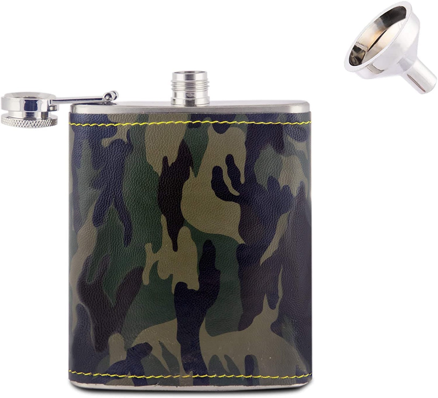 Easy Sip Stainless Steel Hip Flasks 8 Oz (230 Ml)