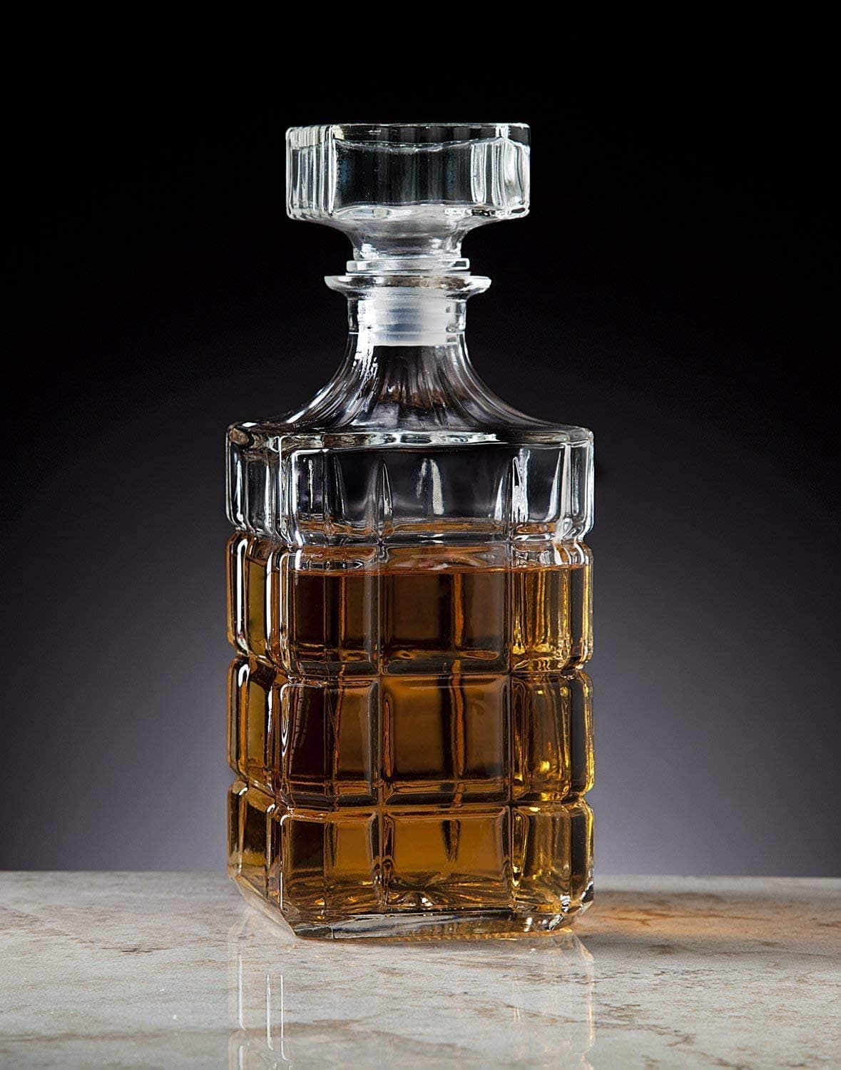 Glass Spirits Decanter with Airtight Stopper Bottle