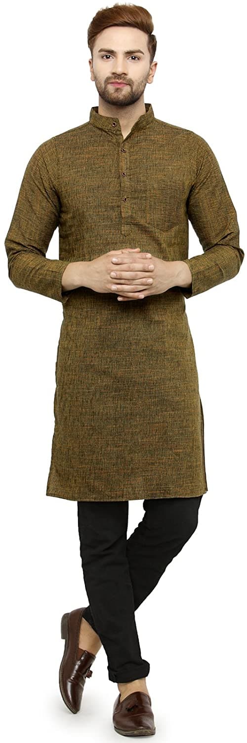 Full Sleeve Knee Length Cotton Regular Kurta