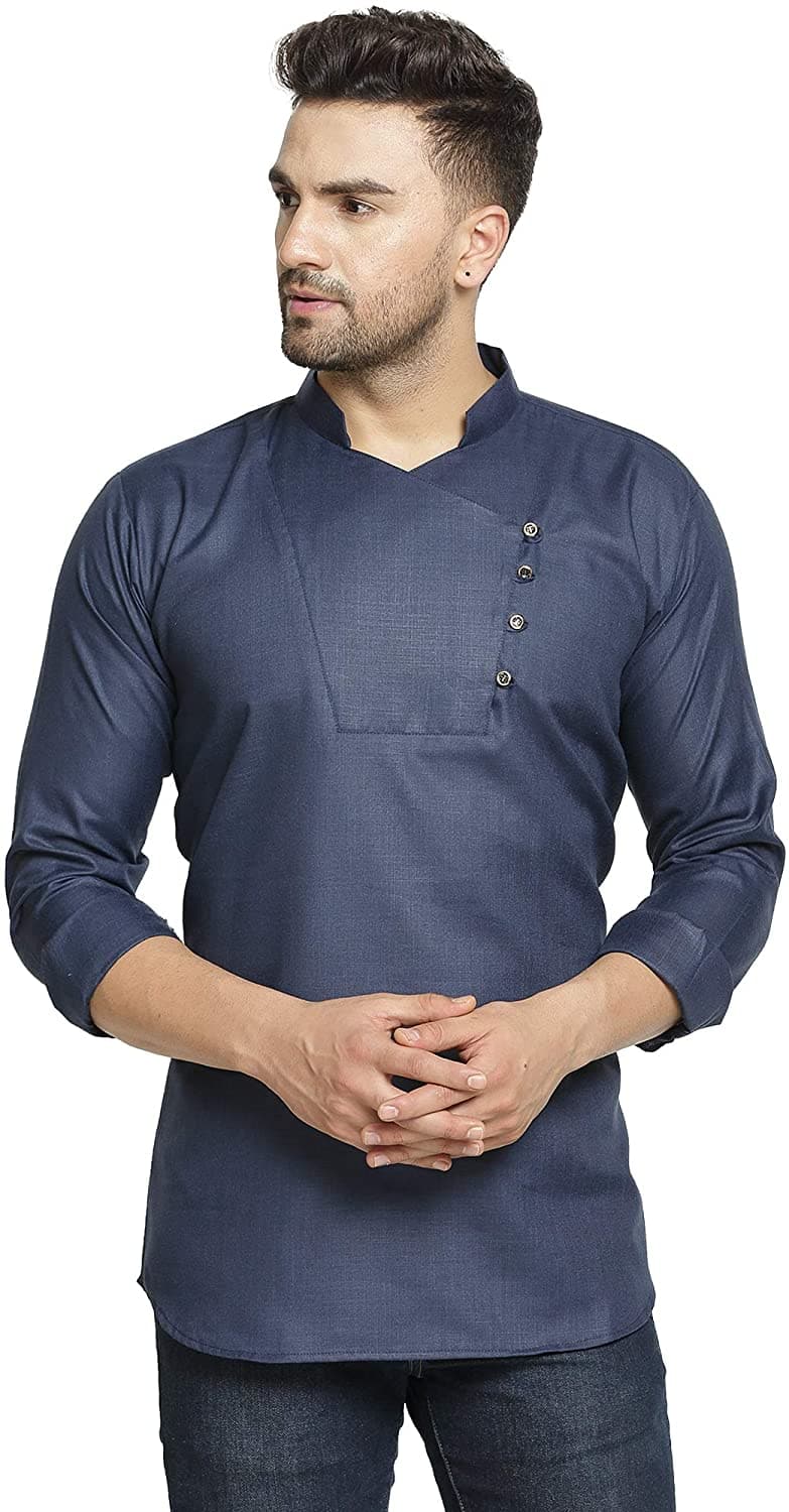Full Sleeve Cotton Blend Solid Straight Kurta