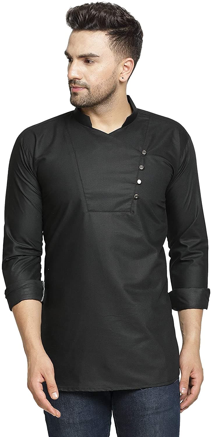 Full Sleeve Cotton Blend Solid Straight Kurta