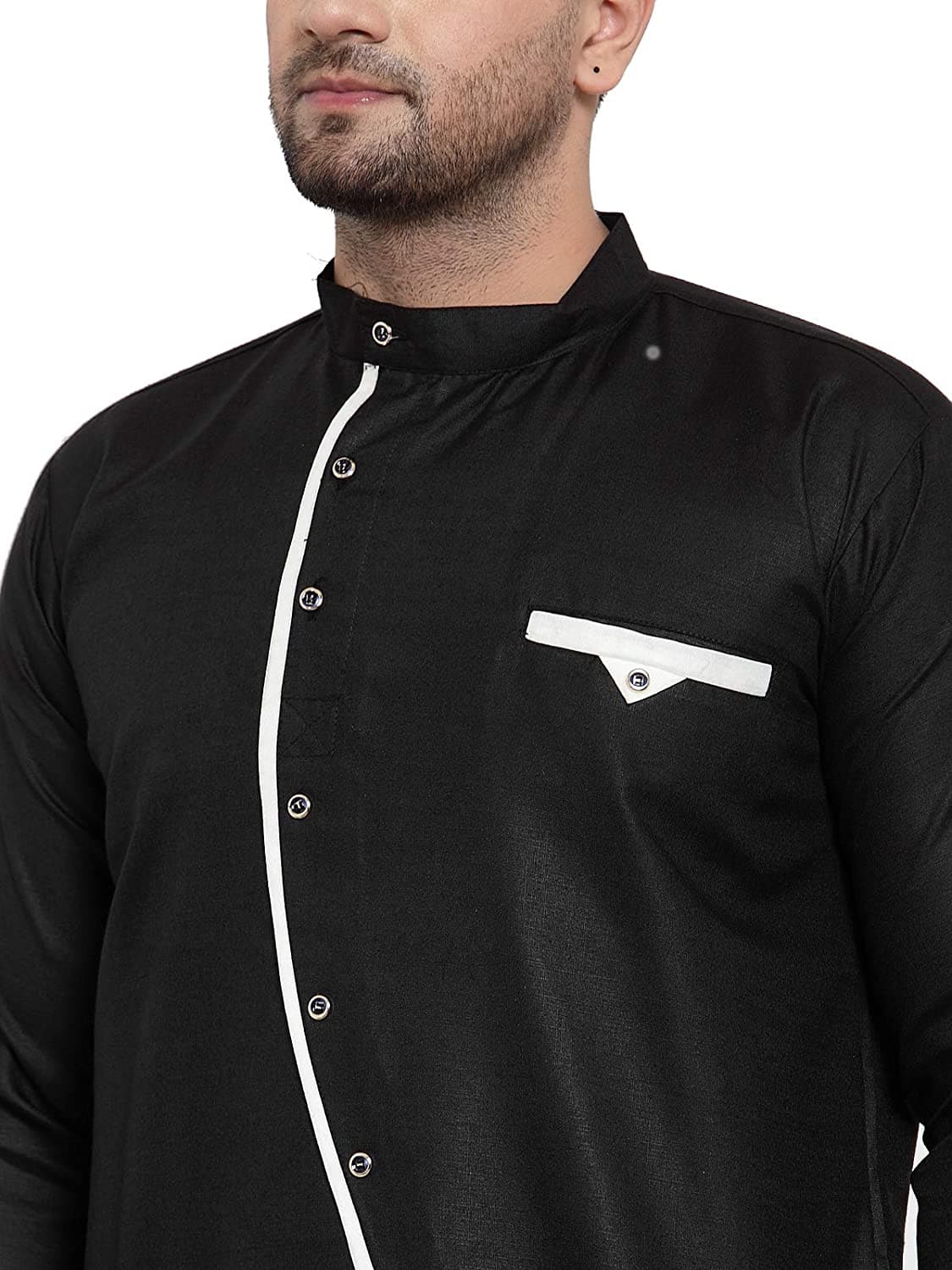 Ankle Length Collar Neck Cotton Blend Short Kurta
