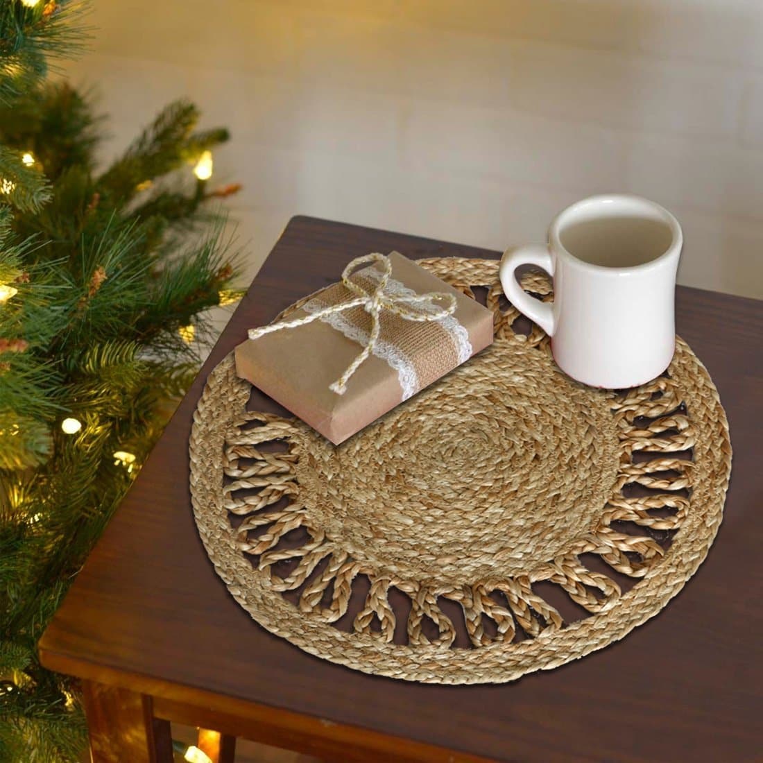 Set of 2 Braided Jute Place Mats