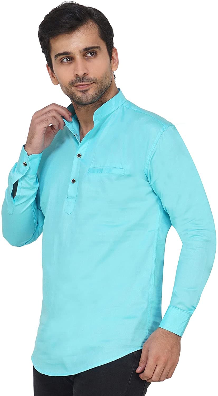 Full Sleeve Cotton Regular Fit Short Kurta