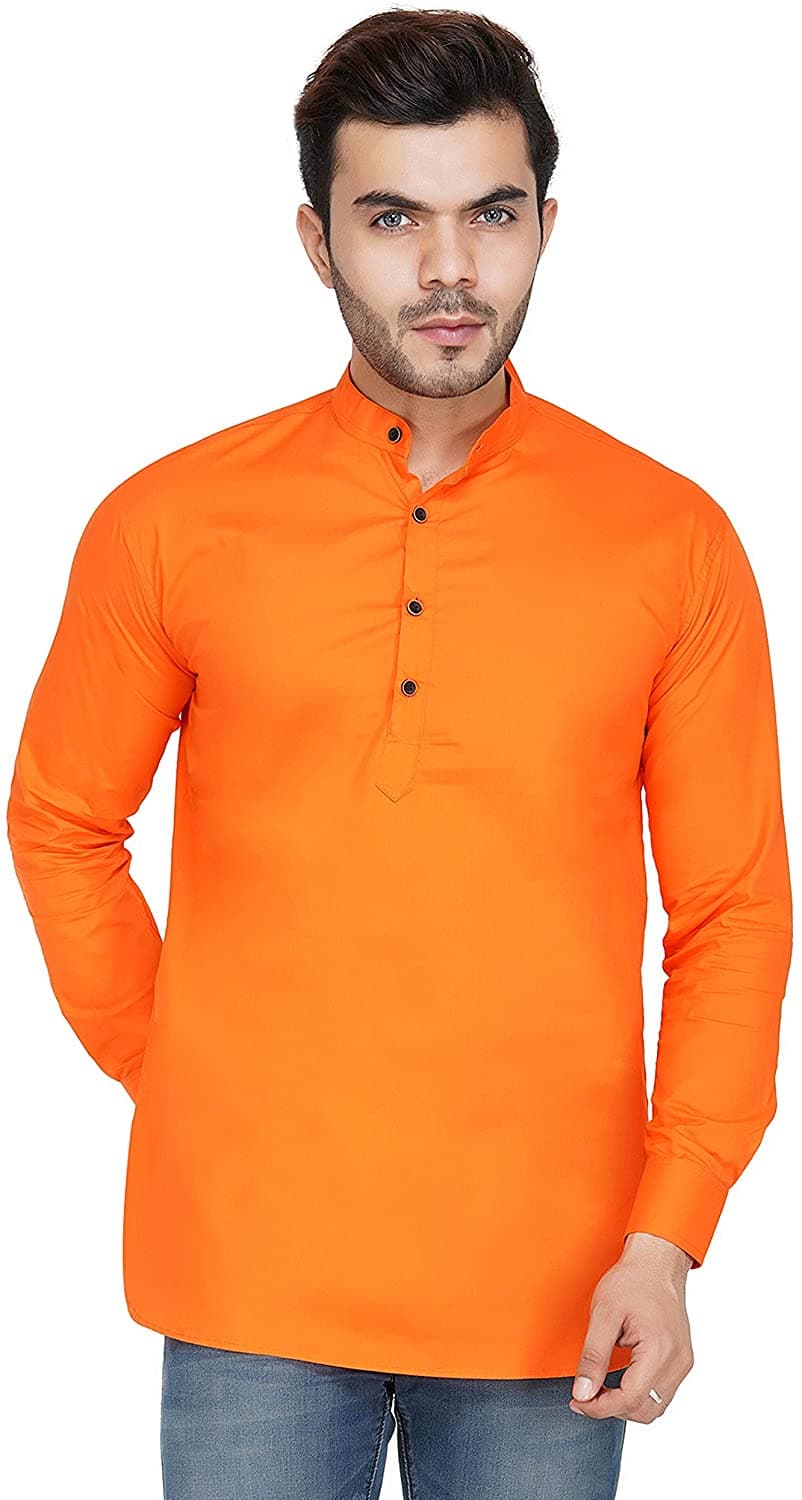 Full Sleeve Cotton Regular Fit Short Kurta