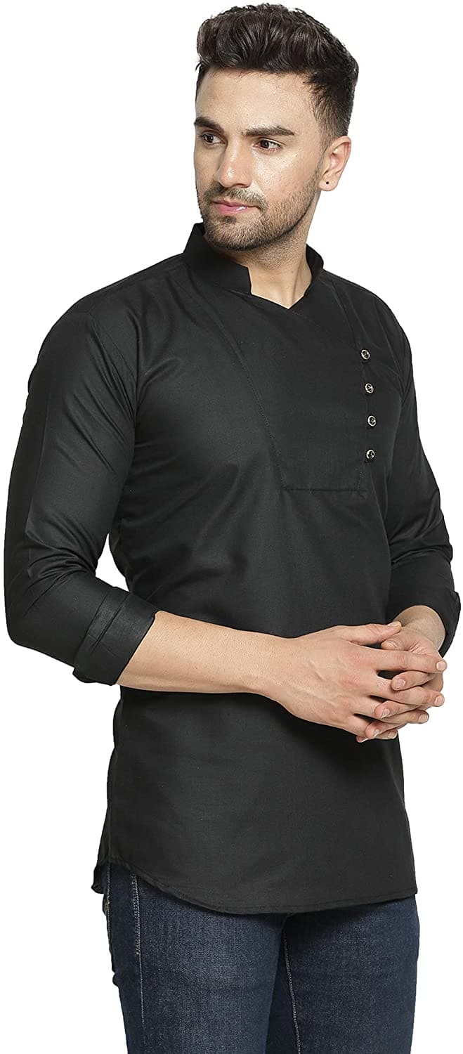 Full Sleeve Cotton Blend Solid Straight Kurta