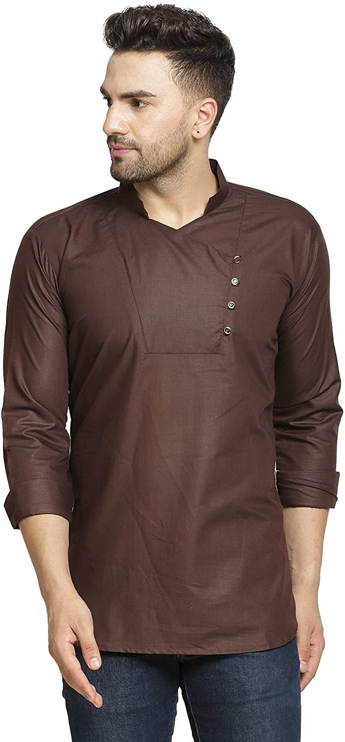 Full Sleeve Cotton Blend Solid Straight Kurta