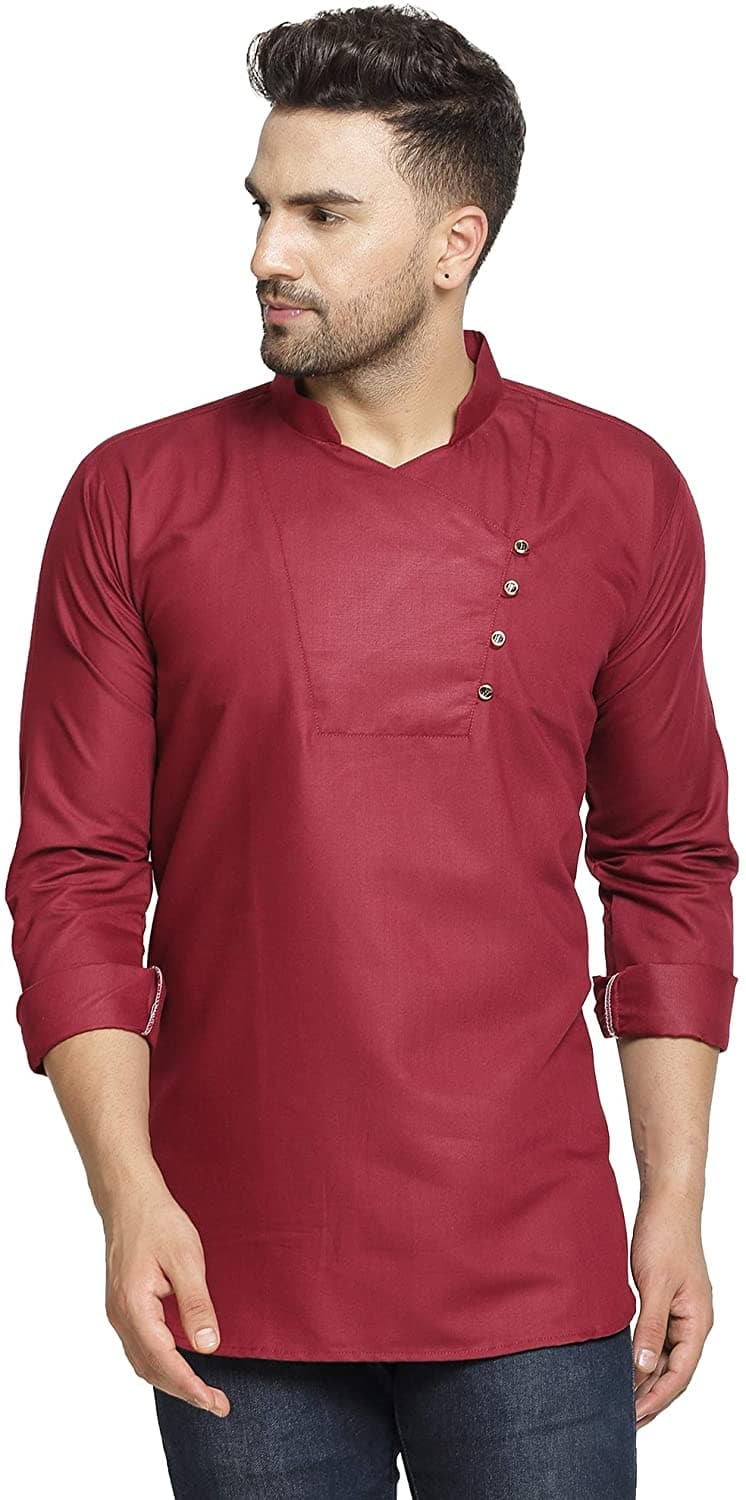 Full Sleeve Cotton Blend Solid Straight Kurta