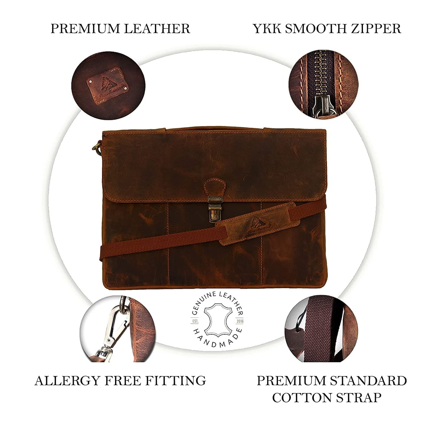 Laptop bag Well-organized and are Convenient to Carry Compatible with 14-inch Laptop Detachable and Adjustable Shoulder Strap