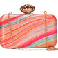 Women Party Wear Hand Box clutch Purse With Detachable Sling