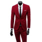 Single Breasted Three Piece Business Suit Coat Waistcoat Trousers
