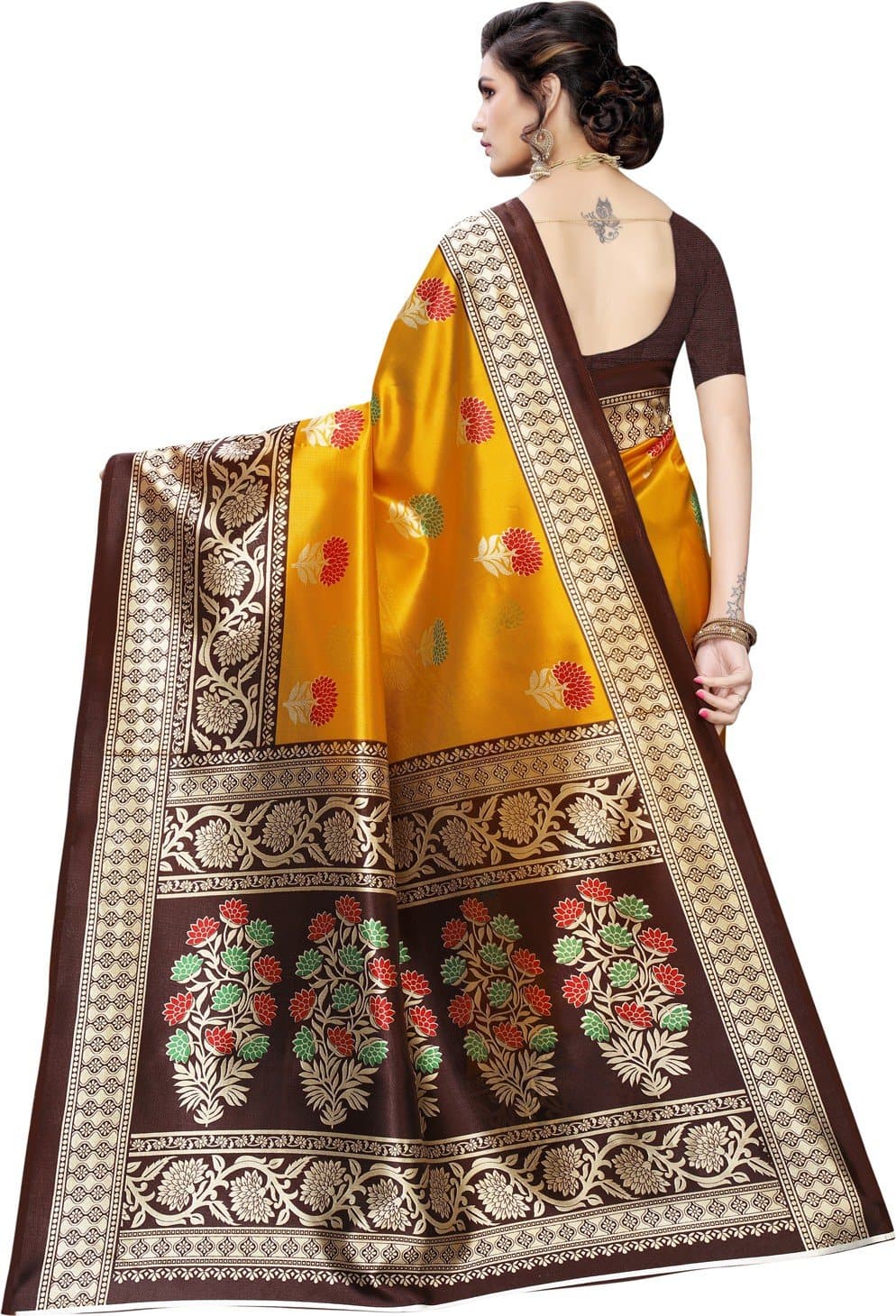 Printed Kanjivaram Cotton Silk Saree