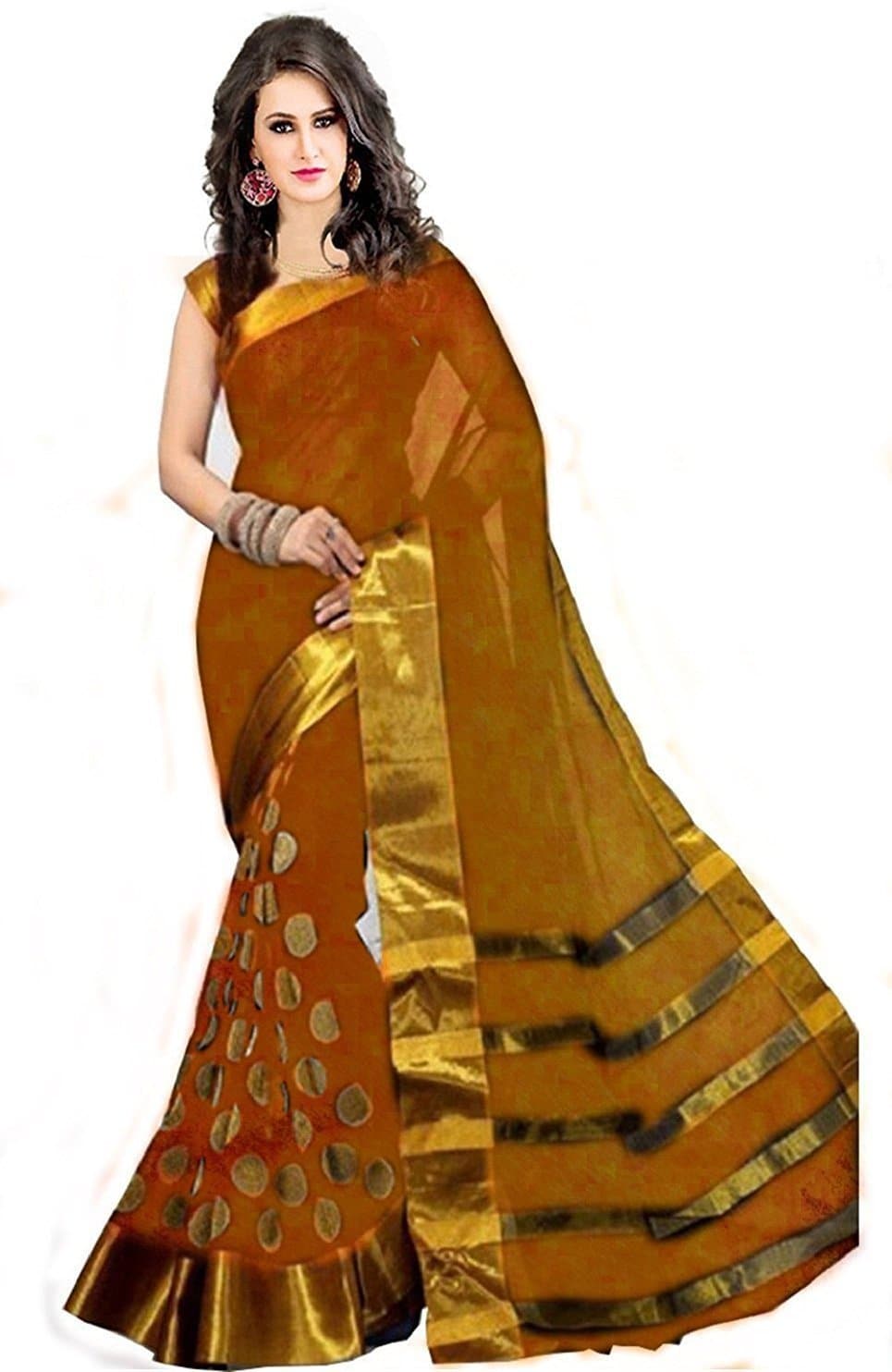 Woven Kanjivaram Cotton Silk Saree