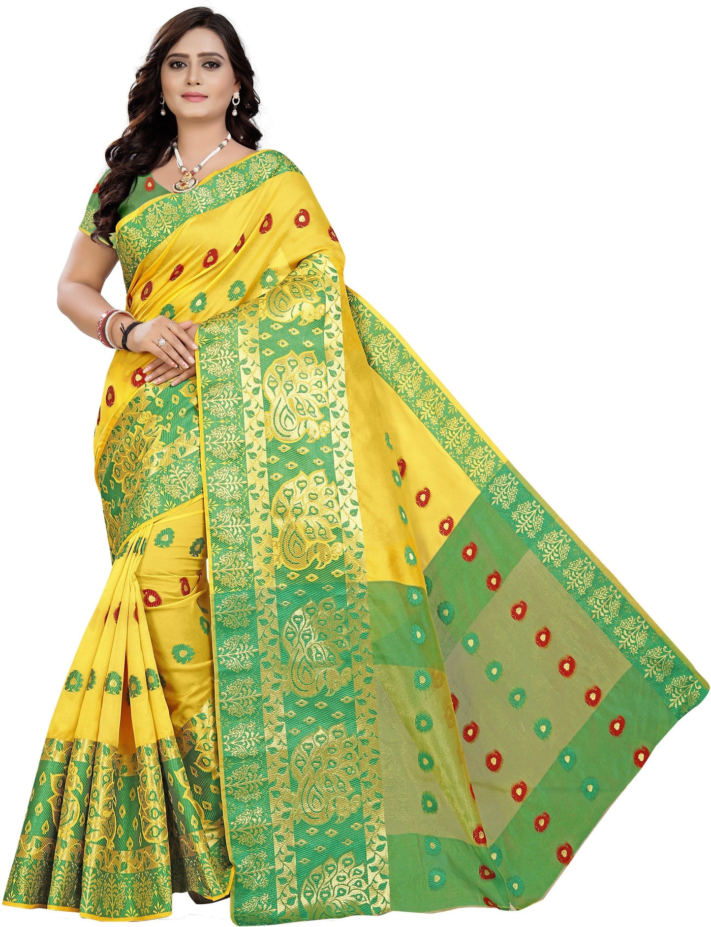 Self Design Banarasi Silk Cotton Blend Saree